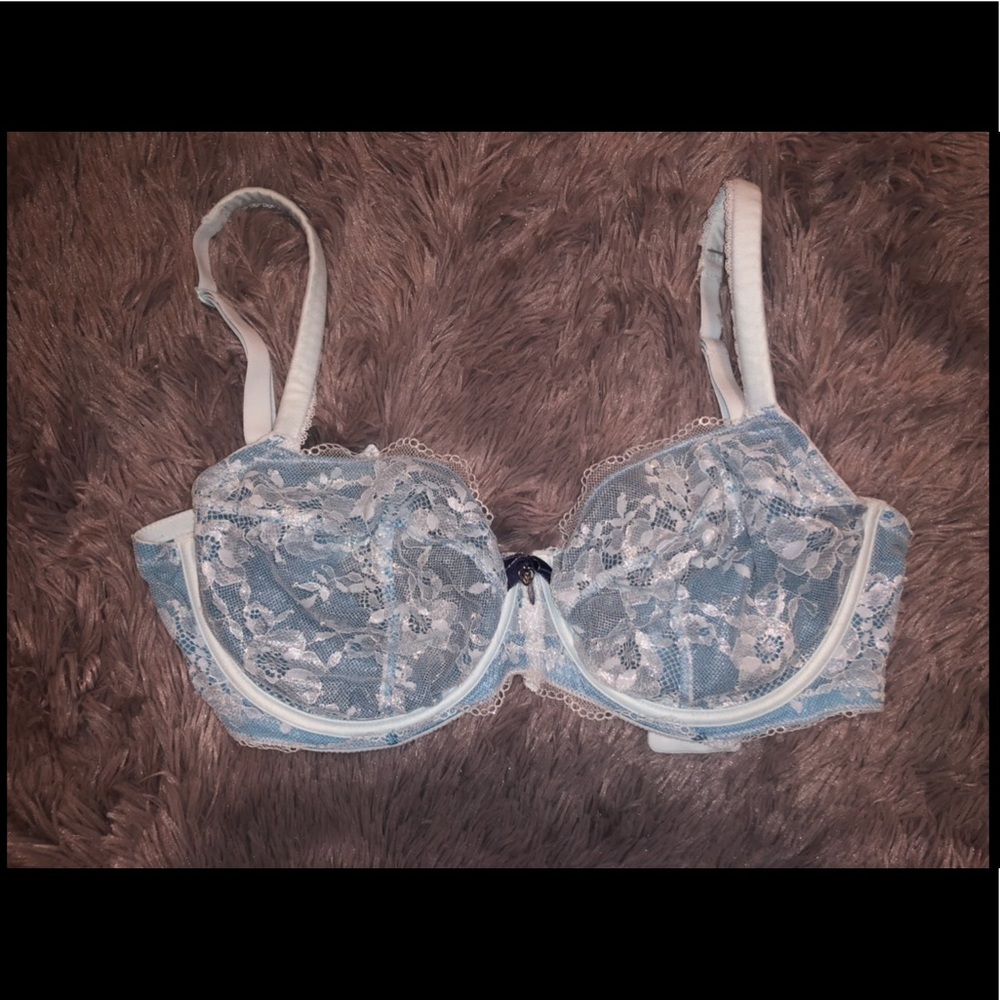 Blue Lace Unlined wired Victoria’s Secret bra